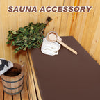 Tudomro Sauna Seat Cushion Mat, Waterproof & Heat Resistant Pad, High-Density Foam Heat Insulation Mat,Infrared Sauna Accessories, Steam Room, Shower Bench and Bathhouse(43 x 16 Inches,Brown)