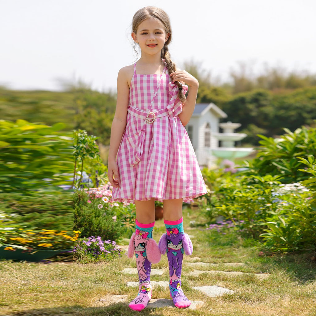MITUN SEMI Crazy Socks for Kids Girls 3D Silly Wacky Funny Socks Knee High