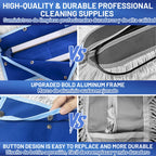 EHADOO 36" Commercial Dust Mop: Dry Dust Broom for Hardwood Floors Cleaning - 2 Mop Pads 59" Long Handle Heavy Duty Frame - Industrial Professional Cleaning Supplies for Hotel Warehouse School Janitor