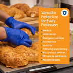 Inspire Cobalt Blue Nitrile Disposable Gloves | 4.5 Nitrile Safety Medical Exam Cooking Cleaning Disposable Gloves (Blue - Box of 100, Large)