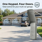 Universal Garage Door Opener Keypad Wireless Keypad Keyless Entry Compatible with LiftMaster Chamberlain Craftsman Genie Overhead Linear Wayne Dalton Garage Door Opener Remote Learn Button Dip Switch
