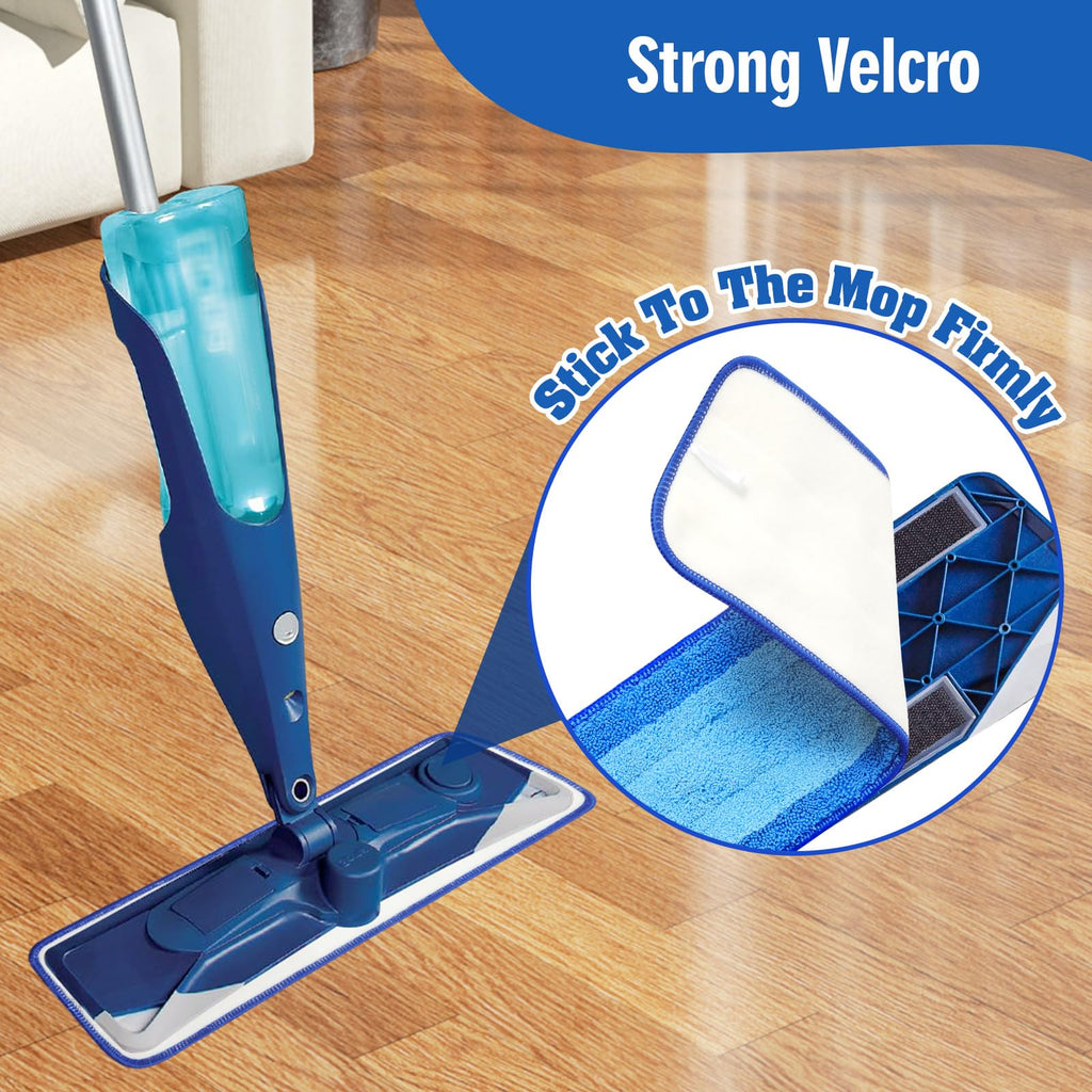 Gazeer 8 Pack Microfiber Cleaning Pads Compatible with Bona Mops, Safe for Hardwood and Hard-Surface Floors, Washable, Reusable