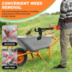 Weed Puller Tool,4-Claw Heavy Duty Gardening Stand-Up Weeder Puller,Ergonomic Long Handle,3 High-Strength Stainless Steel Claws for Lawn Garden,Crabgrass,Dandelion,Thistle (Include gloves)