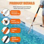 SISIUPASSIE 20FT Telescopic Pool Pole, Heavy Duty Swimming Pool Pole Adjustable Length, Aluminium Aolly, Universal Pole for Skimmer Nets, Vacuum Heads and Brushes