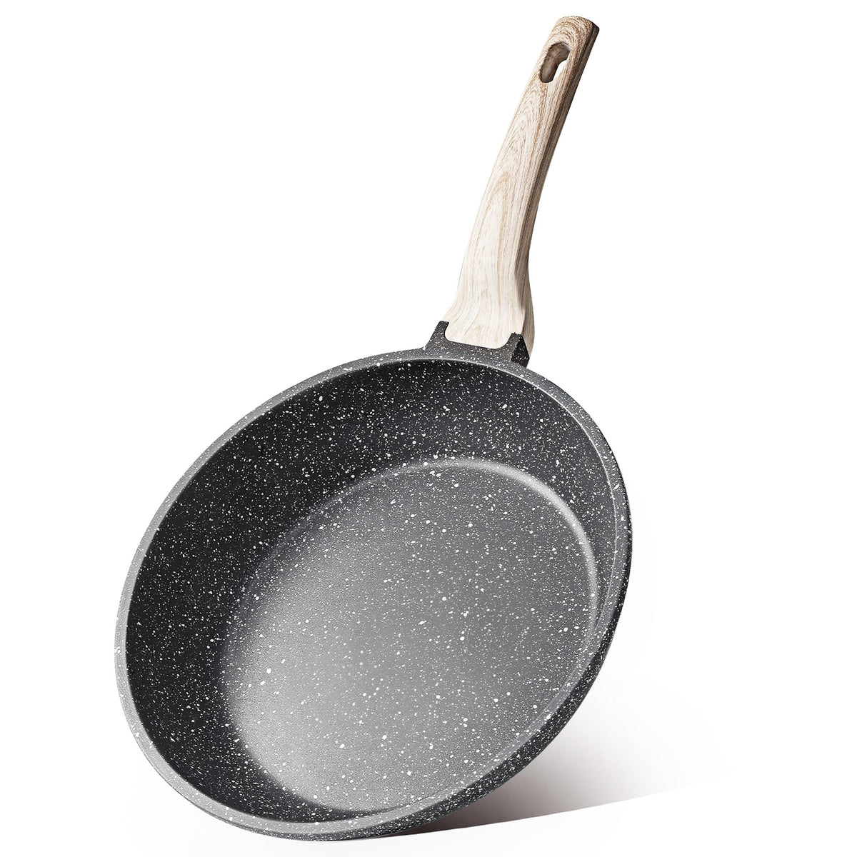 CAROTE 10 inch Non Stick Black Frying Pan Skillet, PFOA-Free