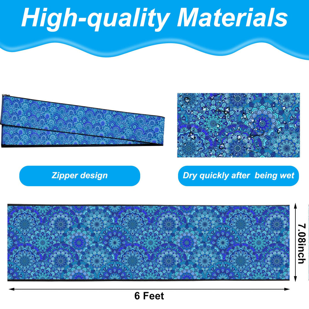 Junkin Pool Handrail Cover 6 ft Swimming Pool Ladder Hand Rail Cover with Zippers Slip Resistant Railing Mandala Rail Grip for Inground Pools Swimming Hand Railing