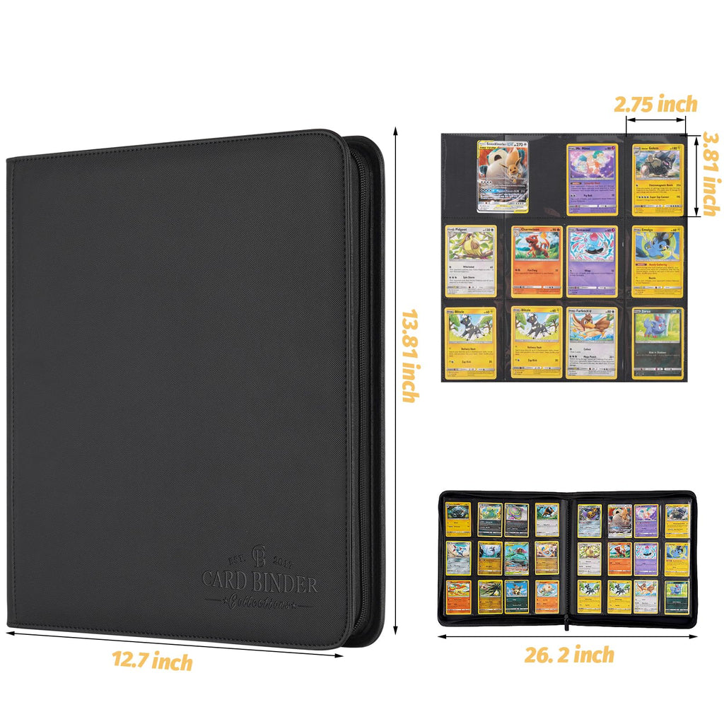 Foalgo Trading Card Binder, Card Collection Binder Album Folder with 720 Side Loading Pockets, 12 Pocket Trading Card Album Folder for TGC,MTG, Baseball Cards, Yugioh