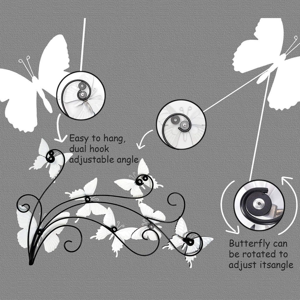 POXOHO Metal Butterflies Outdoor Decor, Indoor & Outdoor Decor, 22"×13.3"