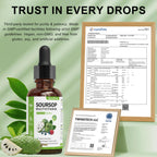 NaturePlanet Graviola Soursop Bitters Liquid Drops, 5000mg Soursop Fruit & Leaf Extract + 10 Bitters Botanicals for Immune Support Digestive Health Antioxidant Boost丨 Vegan 2 Fl Oz