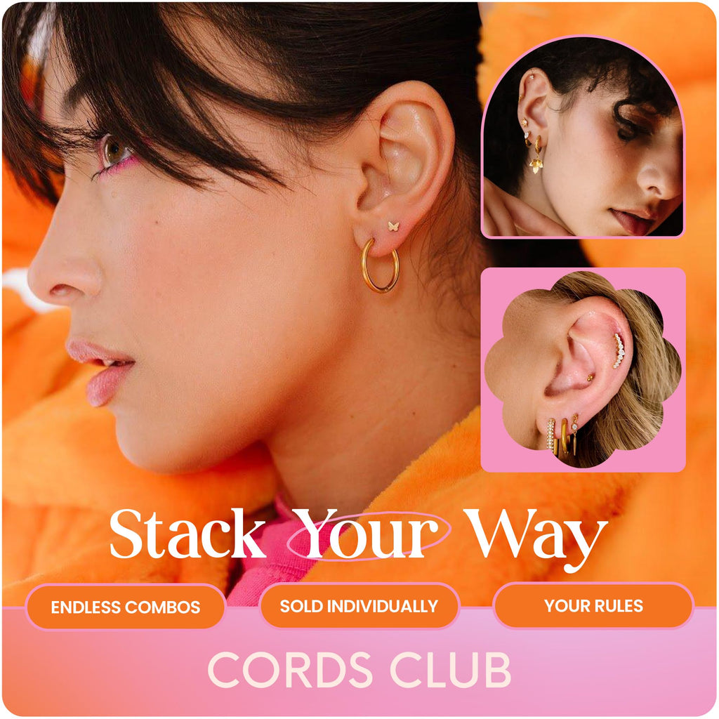 Cords Club Monstera Leaf Flat Back Stud- Hypoallergenic Titanium Earring