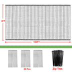 4 x 100ft Deer Fence Netting, Heavy Duty Deer Netting, 55GSM Deer Fence for Garden, Reinforced Edges Anti Bird Netting Mesh for Fruit Trees Vegetable, Raised Bed(55GSM, 4 x100ft)