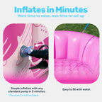 SLOOSH Inflatable Swimming Pool,5.5ft x 20 Inch Full-Sized Blow Up Durable Thickened Luxury Above Ground Family Pool with Comfortable Backrest for Summer Water Party Backyard Garden Lawn,Pink