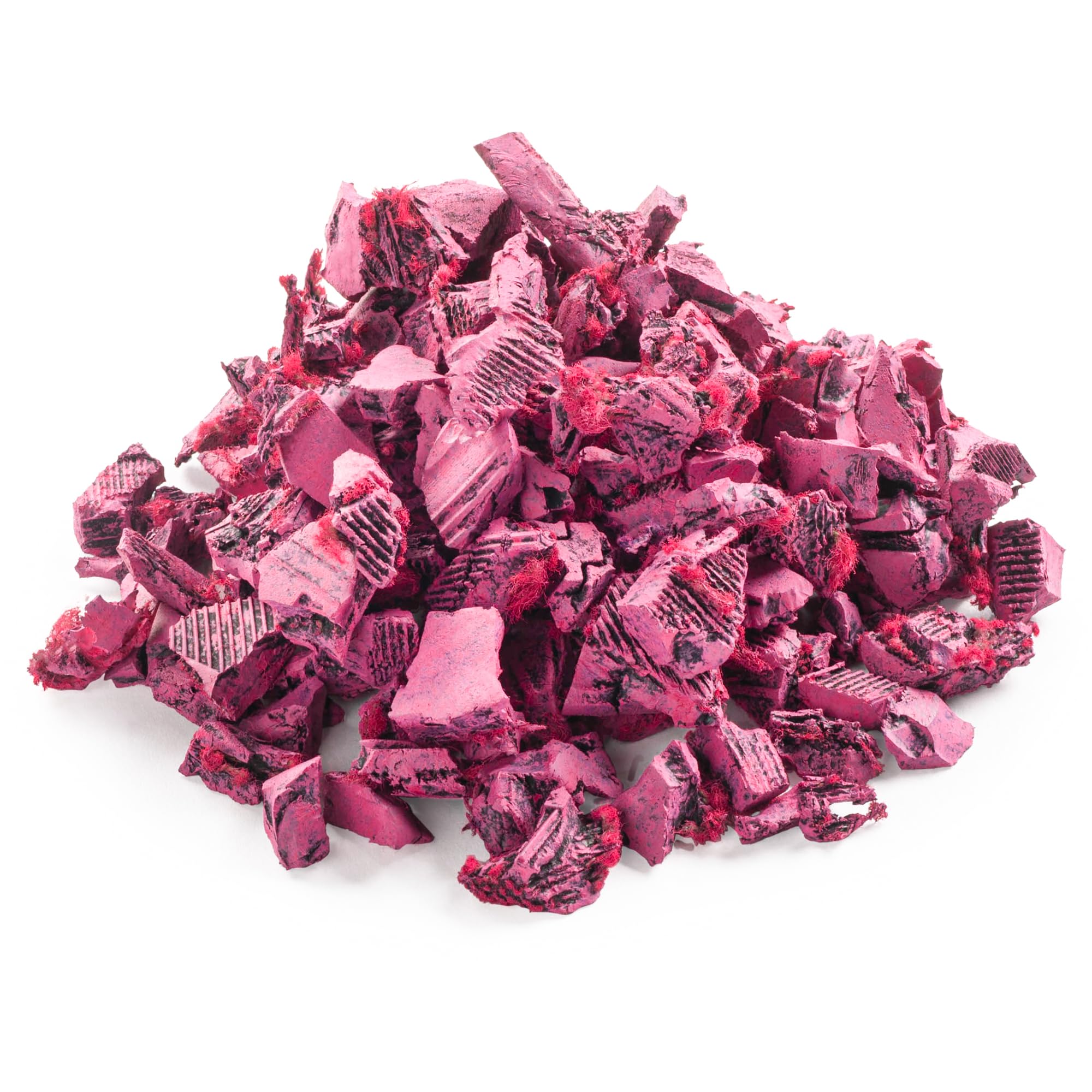 Playsafer Rubber Mulch Nuggets Protective Flooring for Playgrounds, Swing-Sets, Play Areas, and Landscaping (Hot Pink, 16 CU. FT. - 400 LBS)