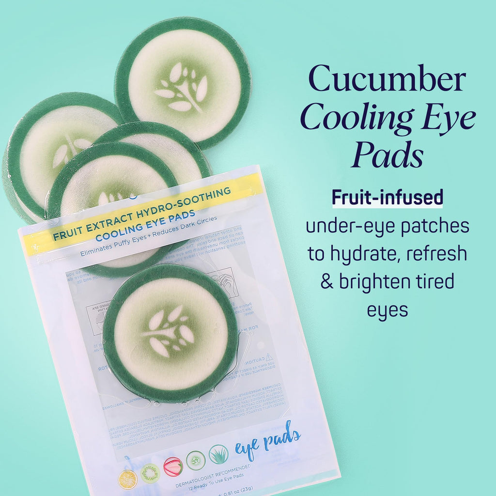 SpaLife Cooling Cucumber Eye Pads | Korean Dark Circles & Puffy Eyes Treatment | Nourishing Cucumber Eye Pads | Eye Mask for Puffy Eyes Daily Depuffing Eye Patches | 48 Count