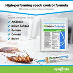 Advion Cockroach Gel Bait, 4 Tubes x 30-Grams, 1 Plunger and 2 Tips, Indoor and Outdoor Use, Roach Killer Gel for American, German and Other Major Cockroach Species (2 Pack)