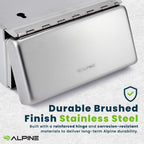 Alpine Sanitary Napkin Receptacle – Wall Mounted Tampon Holder For Bathroom Provides Clean & Odor-Free Restroom for Home, Office & Public Restrooms (Stainless steel)
