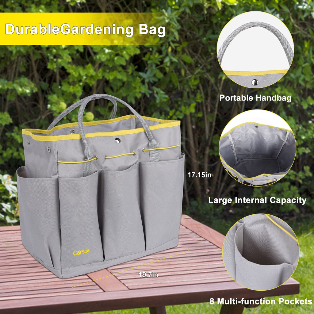 Carsolt 10Pcs Heavy Duty Stainless Steel Garden Hand Tools Set for Planting