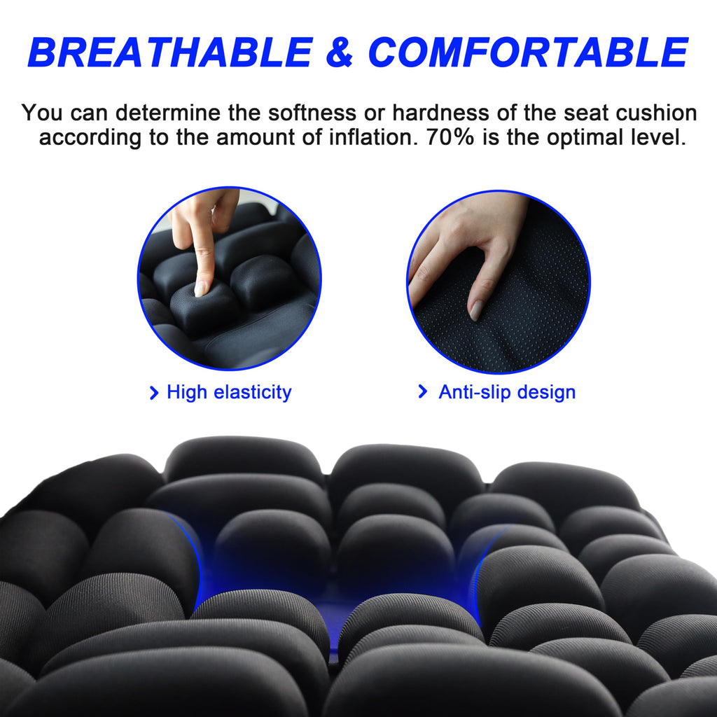Sondor Travel Cushion,Portable & Adjustable Airplane seat Cushion for Long Flights,Inflatable Cushion for Wheelchair, Travel,Driving