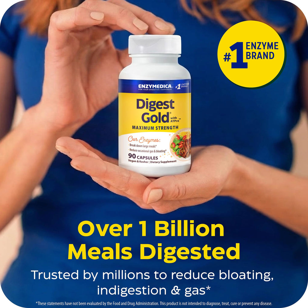 Enzymedica Digest Gold, Maximum Strength, ATPro Energy Support - 90 Caps