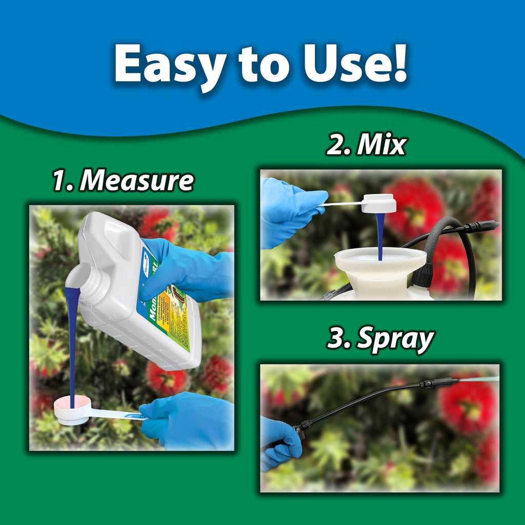 Monterey BT - Bacillus Thuringiensis for Organic Worm and Caterpillar Control Bundled with Measuring Spoon - Concentrate for BT Spray - 16 oz