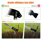 ATLRGISL Weed Puller Tool with Long Handle, Manual Weed Remover Tool, 2 in 1 Weed Rake&Grabber and Garden Hoe, Dandelion Gardenia Heavy Duty Uprooting Tool for Yard, Lawn and Garden, 58Inch