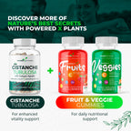 Cistanche Tubulosa with Fadogia Agrestis - Promotes Vitality - Natural Supplements for Men & Women with Bioperine by Powered X Plants, 90 Servings