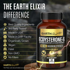 Earth Elixir Ecdysterone Supplements 900mg (180Capsules) – Made in USA - Muscle Building Supplements for Men w/ 95% Beta Ecdysterone w/Hydroxypropyl-β-Cyclodextrin for Enhanced Bioavailability