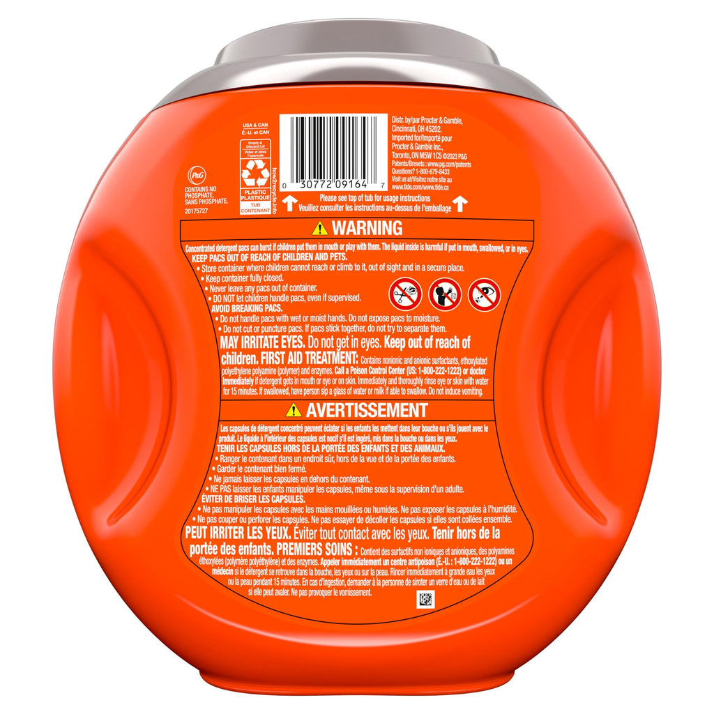 Tide 4-n-1 Ultra Oxi PODS Laundry Detergent Pacs, 57 Count, HE Compatible, Built in Pre-treater for Stains