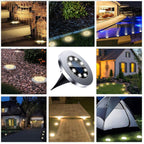 4.6 Inch Diameter Solar Ground Lights, Waterproof Solar Garden Lights, Outdoor Garden Waterproof Bright in-Ground Light, Landscape Lighting for Pathway,Yard,Lawn,Patio,Walkway (12 Pack Warm Light)