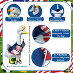 Soccer Porch Goose Outfits, Football Geese Duck Statues Clothes Art Decor