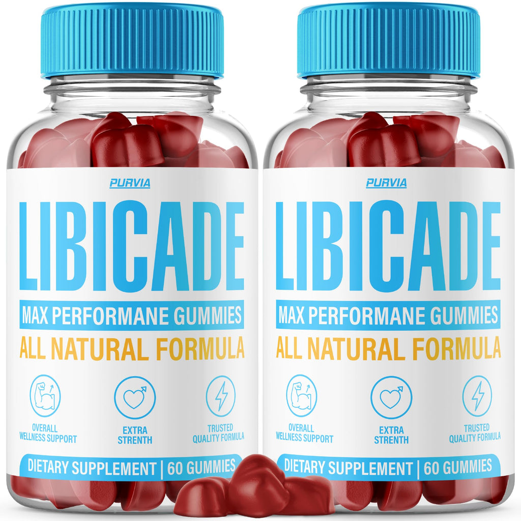 (2Pack) Libicade Gummies, Premium Supplement Gummys For Man, All Natural Drive For Men, Mens Support Health Gummy, Men's Performance Multi Vitamins Daily Strong Workout Energy Active Lifestyle (120ct)