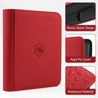 Toploader Binder, Holds 360 Toploaders, 100 Toploaders INCLUDED, 9-Pocket PU Cover Top Loader Binder for 3" x 4" Rigid Toploaders, Ringless Double-Sided Toploader Card Binder for TCG, Sport Cards