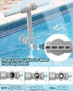 2026 Dual Spray Pool Fountain, 2-in-1 Retractable Height 360° Adjustable Waterfall Sprinkler Fountain, High-Pressure Pool Spray Fountain for Swimming Pool Spa Cooling, Grey