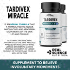 Real Science Tardivex All Natural Nerve Support Supplement for Neurological Balance - Includes Vinitrox, GABA & Essential Vitamins for Controlled Movement & Coordination - Made in USA, 60 Caps