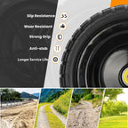 13" Flat Free Wheels Replacement for GOR Garden Cart Tires