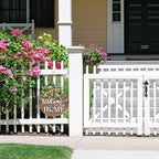 Interchange Welcome Sign Front Door Wreaths for Spring Fall Summer Winter