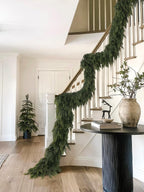 9Ft Christmas Cedar Garland, Real Touch Soft Greenery Christmas Decorations