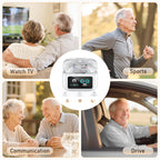 Hearing Aids for Seniors,Hearing Aids with Bluetooth, Rechargeable Hearing Aids with LED Digital Display, FSA&HSA Eligible, Intelligent Noise Cancellation, 5 Levels of Volume Adjustment, Hearing Amplifiers with APP, Easy to Use and Clear Sound