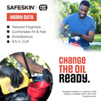 SAFESKIN Heavy Duty Nitrile Disposable Gloves, Pack of 160, Powder Free, Black - Plumbing, Gardening, Painting, Food Handling