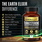 Turkesterone 840 mg – Natural Testosterone Support - 100% Pure Turkesterone Supplement for Men & Women - Ajuga Turkestanica Extract - Made in USA & 3rd Party Tested for Strength, Energy & Vitality