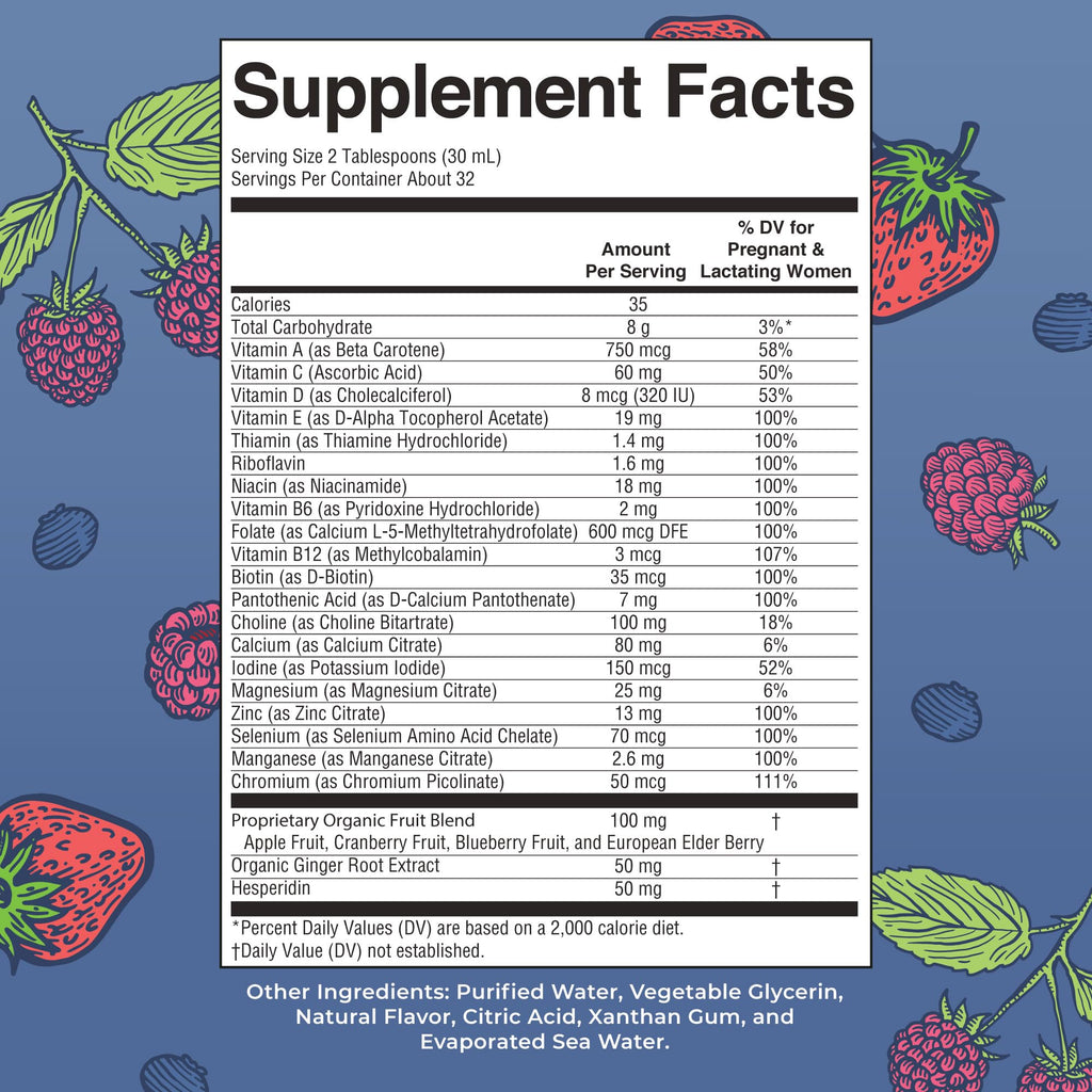 MARYRUTH'S Postnatal & Prenatal Vitamins for Women | Sugar Free | Selenium | Folate | Vegan | Non-GMO | Gluten Free | 32oz