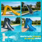 Pool Slide Water Tubing Kit, Inground Pool Slide Hose Kit, Sprayer/Spray Kit for Swimming Pool Slide(Whole Set)