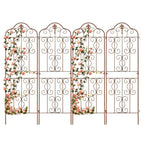 hogardeck 4 Packs 60 * 18 inch Metal Garden Trellis for Climbing Plants Outdoor,Heavy Duty,Gold Coating Rustproof Trellis for Rose, Vegetable, Flowers, Expandable,Perfect for Training Climbing Plants