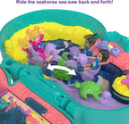 Polly Pocket Otter Aquarium Compact, Aquarium Theme with Micro Polly & Nicolas Dolls, 5 Reveals & 12 Accessories, Pop & Swap Feature, Great Gift for Ages 4 Years Old & Up