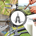 14-In-1 Multitool with Safety Locking, Professional Stainless Steel Multitool Pliers Pocket Knife, Bottle Opener, Screwdriver with Nylon Sheath ，Apply to Survival,Camping, Hunting and Hiking 10 Pcs