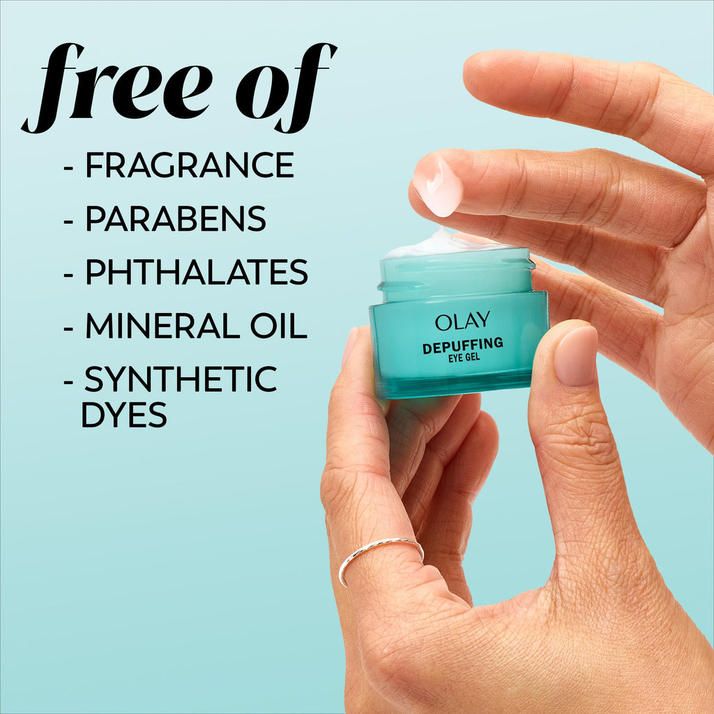 Olay Hyaluronic + Peptide 24 Gel Eye Cream, Fragrance-Free, 0.5oz (15 mL)