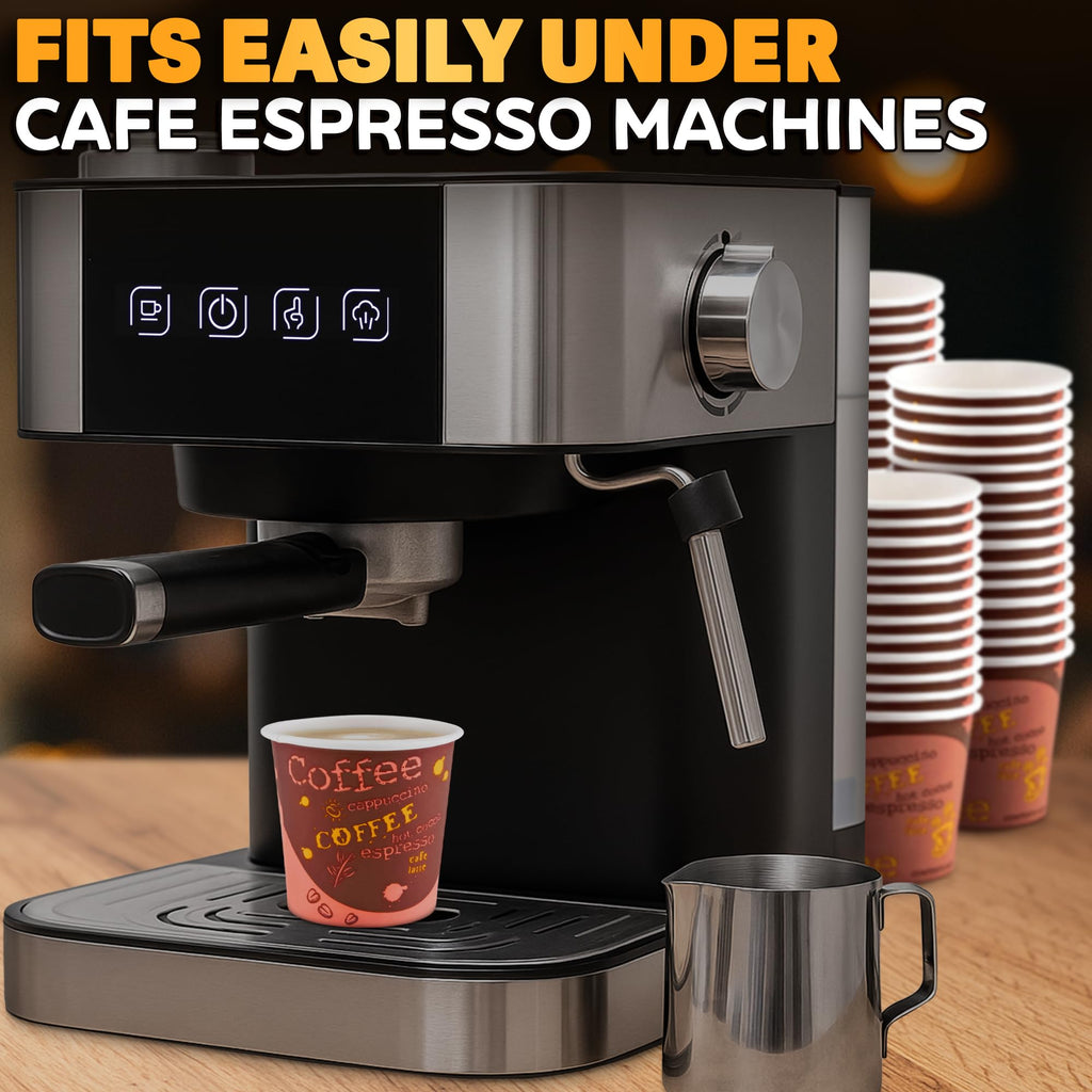 Reluen 200 Pack 3 Oz Disposable Espresso Cups, Paper Cups for Hot Drinks