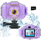 Agoigo Kids Waterproof Underwater Camera Toys for Girls Age 3-12, Purple