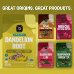 FGO Organic Dandelion Root Loose Tea, Cut and Sifted, Caffeine Free, 16oz Bulk Resealable Bag, Packaging May Vary (Pack of 1)