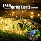 LairtPOW Solar Rope Light 2 Pack Waterproof IP65 39FT 100LEDs Outdoor LED ‎Solar Outdoor Lights for Party Garden Yard Home Wedding Christmas Halloween Holiday Tree Decoration Lighting